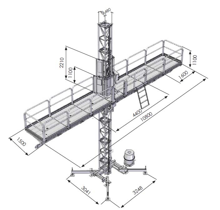 Мачтовая рабочая платформа Scanclimber SC 4700