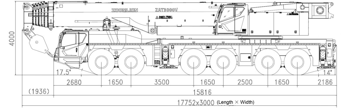 Автокран 300 тонн Zoomlion ZAT3000V